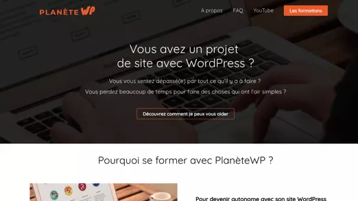 PlanèteWP - la plateforme de formation dédiée à WordPress